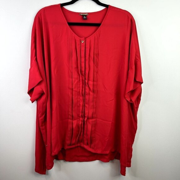 Dana Buchman red blouse size Xl - Picture 1 of 7